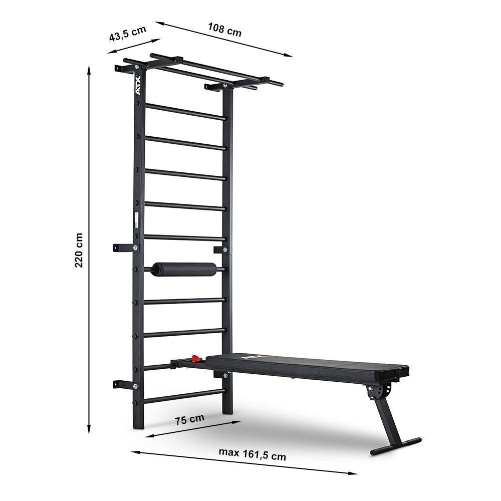 ATX Wall Bar Gym / Sprossenwand mit Bank