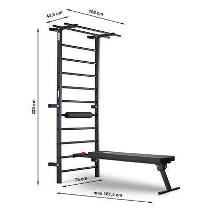 ATX Wall Bar Gym / Sprossenwand mit Bank