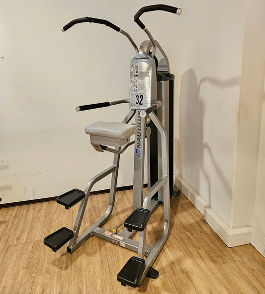 Nautilus Nitro Gravitron Plus, Dip &amp; Pull-up Machine with Weight Support, Assisted Chin-up and Dip Machine, Silver Frame, Used - Refurbished Condition