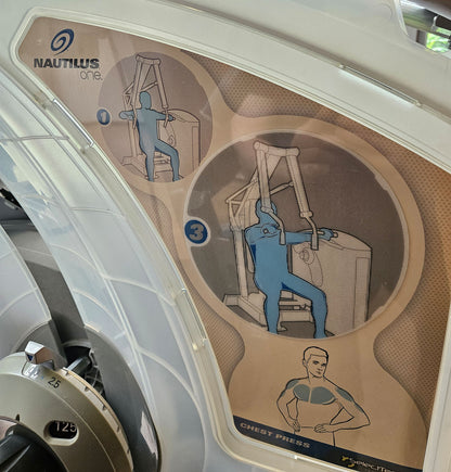 Nautilus ONE Chest Press, Bench Press Machine, Model S6CP, Frame Color Silver, Used - Refurbished Condition