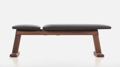 WaterRower NOHrD Weightbench Trainingsbank Nussbaum - Kunst oder Echtleder in Schwarz