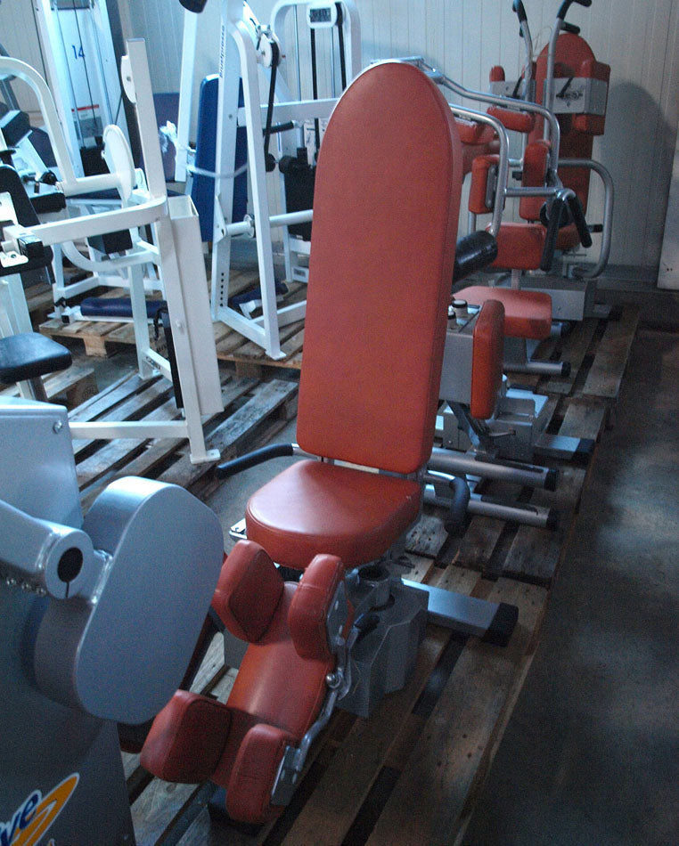 Effective Kraft-Ausdauer Zirkel - 9 Kraftegeräte, Gestell Silber, Polster Orange, gebraucht