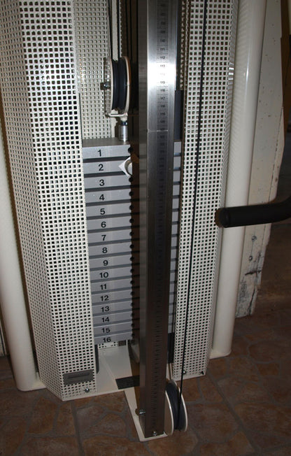 Dynamed Explosionszug, höhenverstellbar, Wandmontage, 80kg, weiß, neuwertig