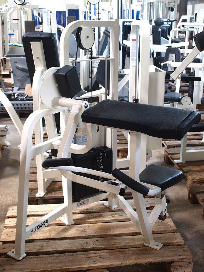 Cybex strength training equipment, 12 fitness machines, color white and black, used