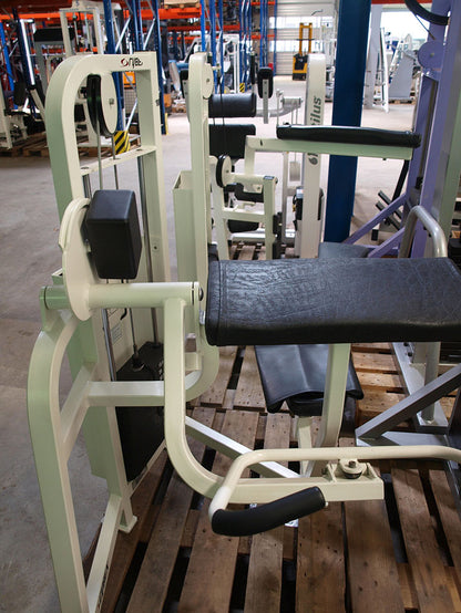 Cybex strength training equipment, 12 fitness machines, color white and black, used