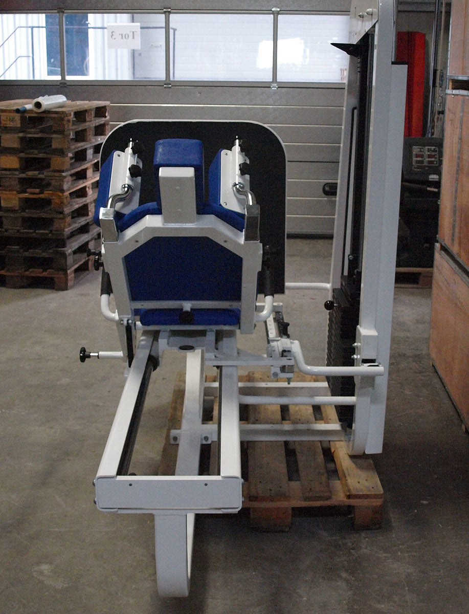Proxomed Compass functional press, adjustable leg press, tilting gyroscope, MPG, frame color white, used - refurbished condition