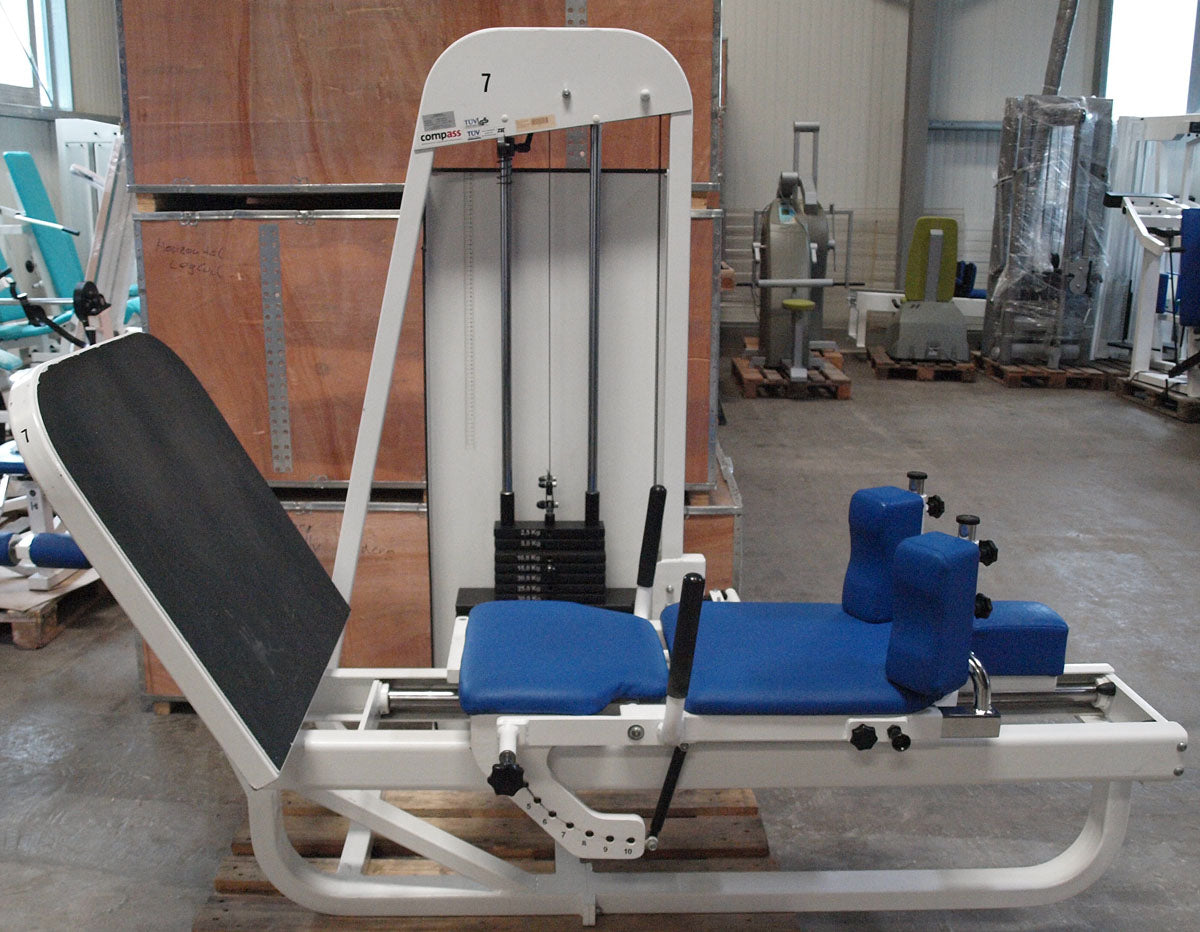 Proxomed Compass functional press, adjustable leg press, tilting gyroscope, MPG, frame color white, used - refurbished condition