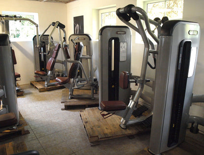 Complete gym equipment - equipment park with over 45 strength training machines - Danksport S-Line set with 45 fitness machines &amp; accessories, exhibition equipment comparable to Gym80, Nautilus, Star Trac or TechnoGym