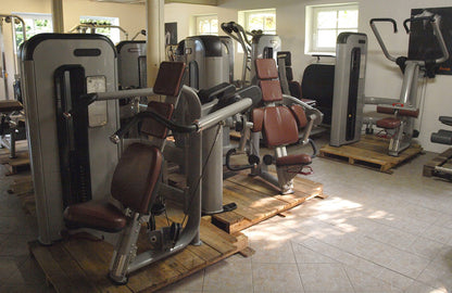 Complete gym equipment - equipment park with over 45 strength training machines - Danksport S-Line set with 45 fitness machines &amp; accessories, exhibition equipment comparable to Gym80, Nautilus, Star Trac or TechnoGym