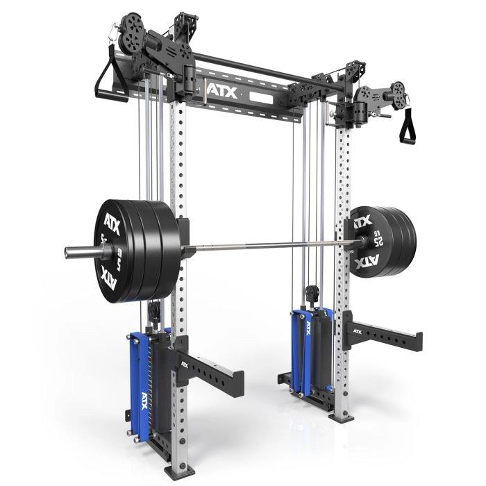 ATX Half Rack - Zugstation mit 2 x 90kg Steckgewichten - Wandbefestigung - Wall Cable Half Rack