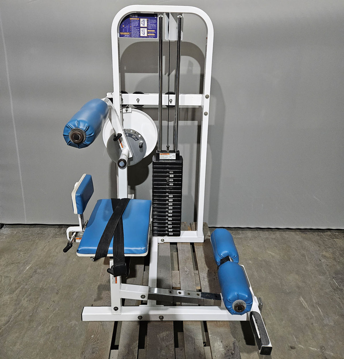 Paramount Back-Ab Model 1800 - Bauchmaschine und Rückenstrecker 2 in 1 Kombimaschine, Lower back and Abdominal, Made in USA, Farbe Weiß, gebraucht - geprüfter Zustand