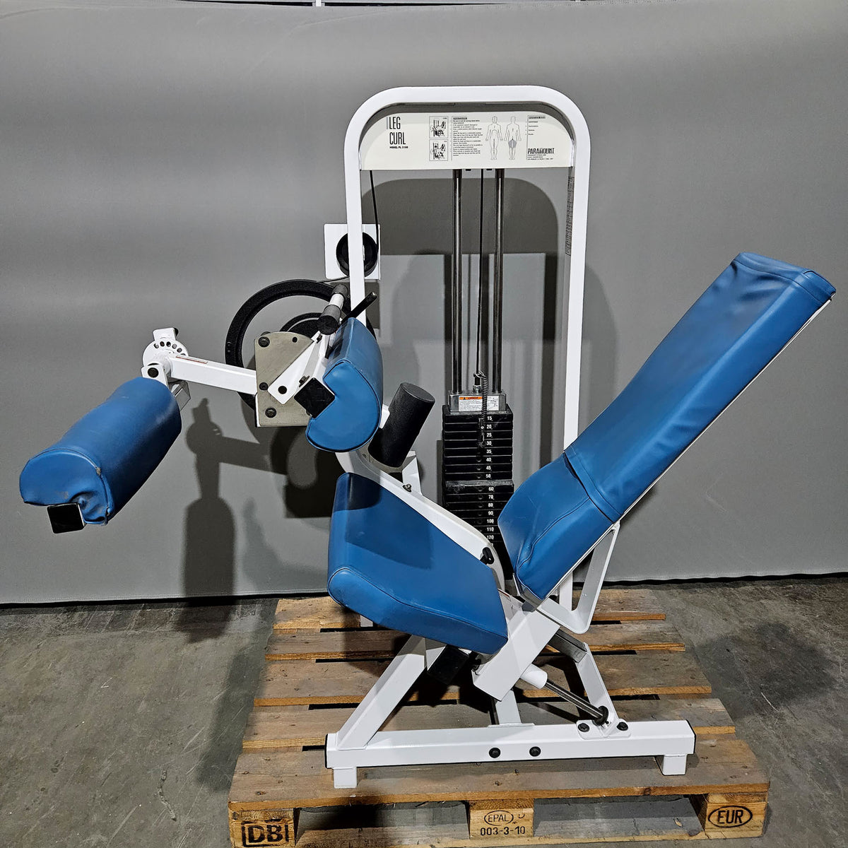 Paramount Leg Curl seated Model PL 2100 - Beinbeuger sitzend, Kniebeuger, Made in USA, Farbe Weiß, gebraucht - geprüfter Zustand