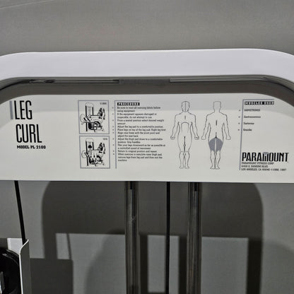 Paramount Leg Curl seated Model PL 2100 - Beinbeuger sitzend, Kniebeuger, Made in USA, Farbe Weiß, gebraucht - geprüfter Zustand
