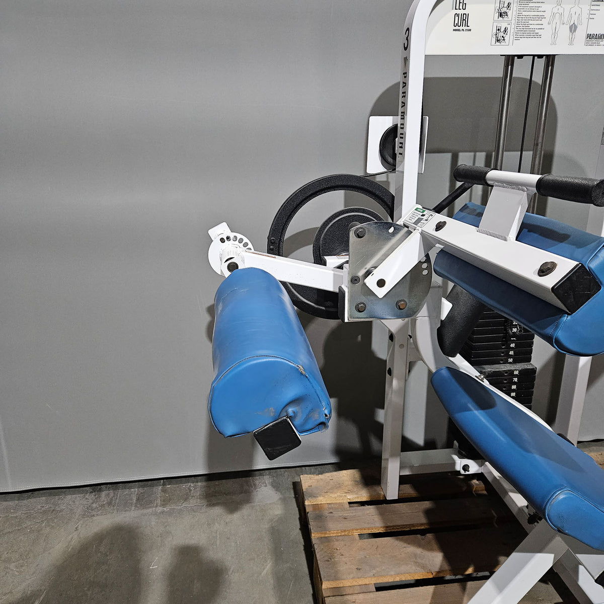 Paramount Leg Curl seated Model PL 2100 - Beinbeuger sitzend, Kniebeuger, Made in USA, Farbe Weiß, gebraucht - geprüfter Zustand