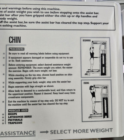 Paramount Chin-Dip Model PL4000 - Dip-Klimmzugmaschine mit Gewichtsunterstützung, Made in USA, gebraucht - geprüfter Zustand