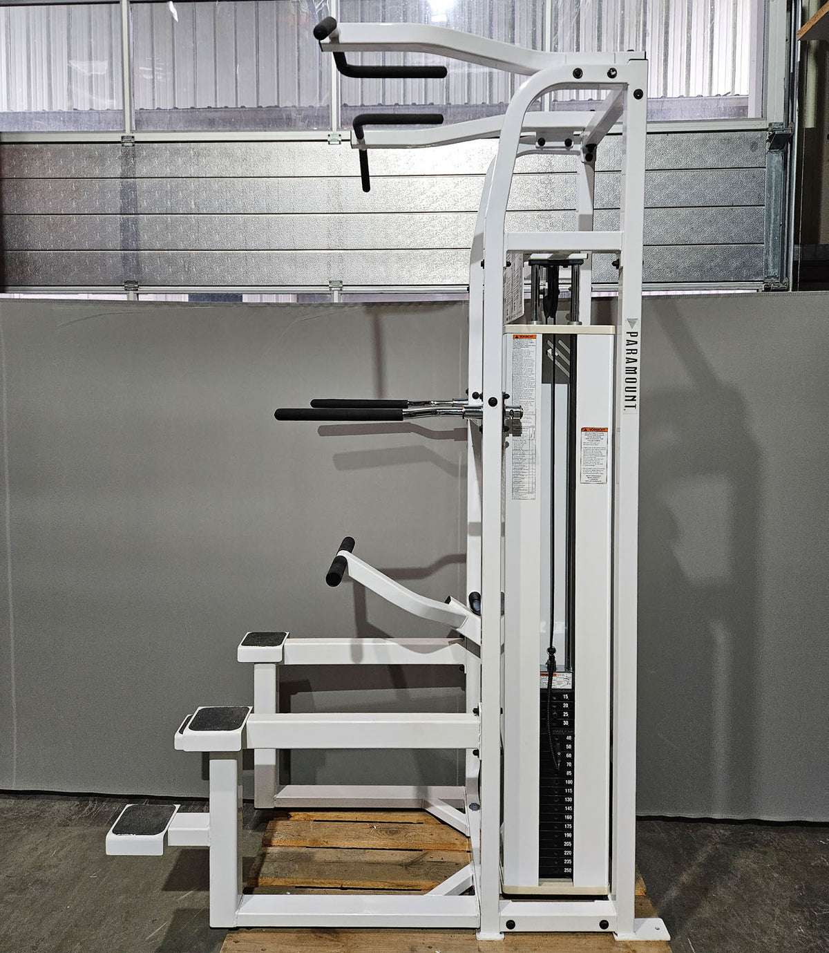 Paramount Chin-Dip Model PL4000 - Dip-Klimmzugmaschine mit Gewichtsunterstützung, Made in USA, gebraucht - geprüfter Zustand