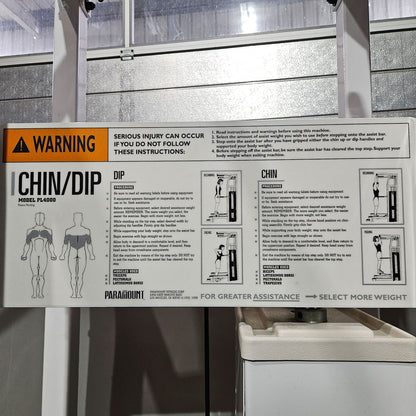 Paramount Chin-Dip Model PL4000 - Dip-Klimmzugmaschine mit Gewichtsunterstützung, Made in USA, gebraucht - geprüfter Zustand