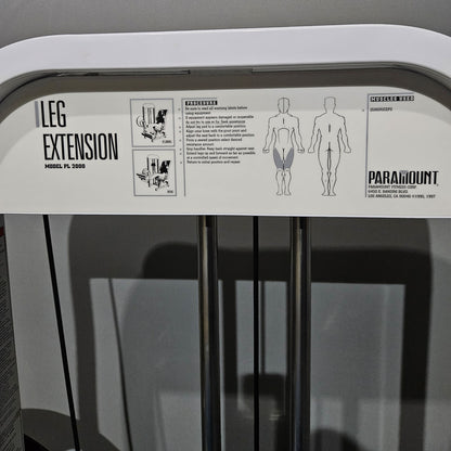 Paramount Leg Extension Model PL 2000 - Beinstrecker, Kniestrecker, Made in USA, Farbe Weiß, gebraucht - geprüfter Zustand