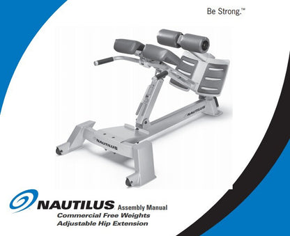 Nautilus Nitro Hyperextension, Rückenstreckerbank, 45° verstellbar, Adjustable Hip Extension F3AHE, Rahmenfarbe Silber, gebraucht - überholter Zustand