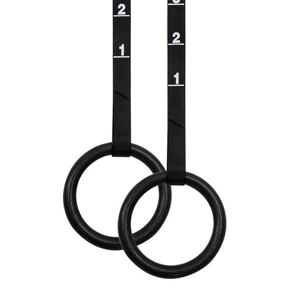 Gym Rings - 1 pair including adjustable band