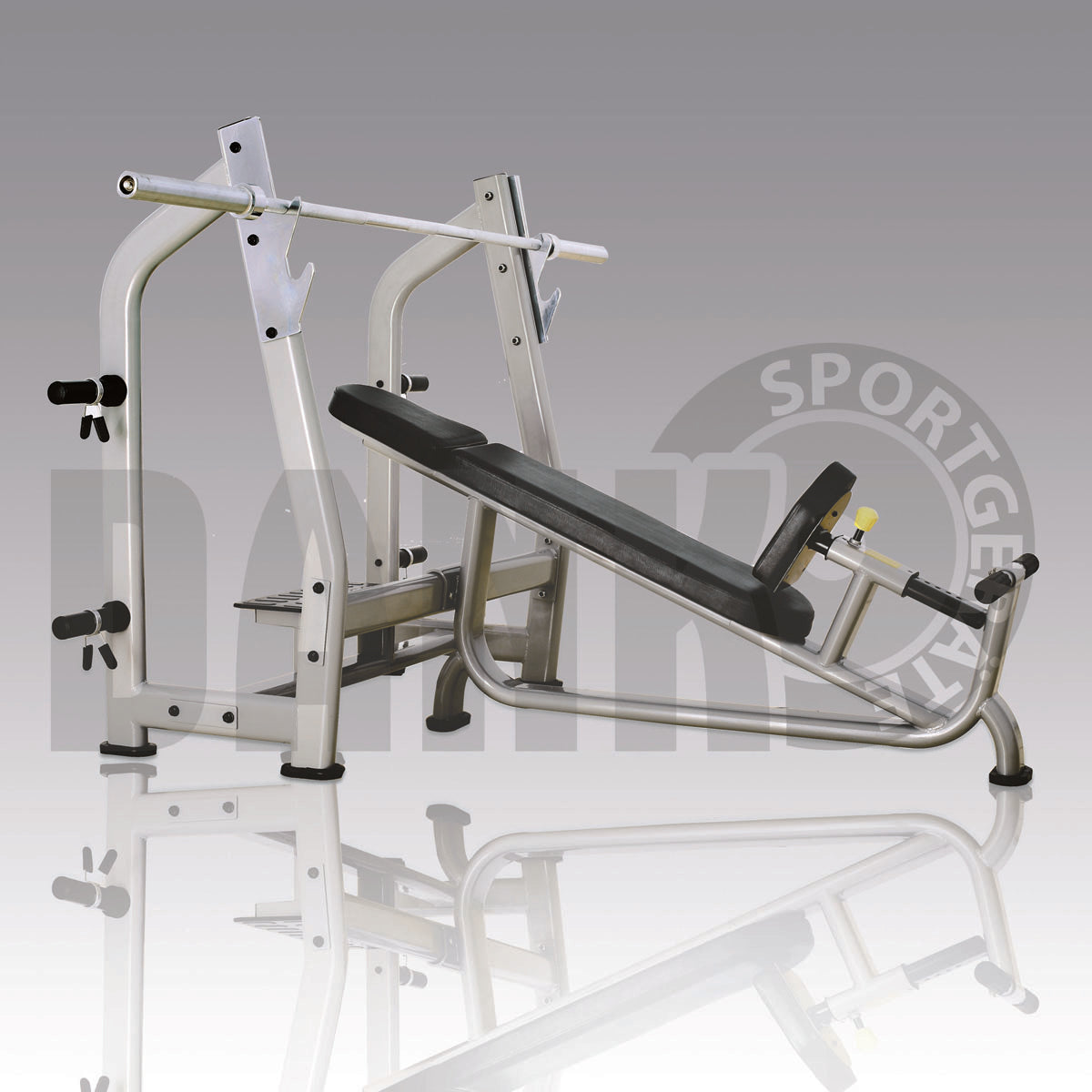Aehnlich Star Trac, TechnoGym oder Gym80 - Danksport S-Line Gerätepark - 30 Kraftgeräte & Zubehör, Neue Geräte, Farbe Silber, Polster Braun