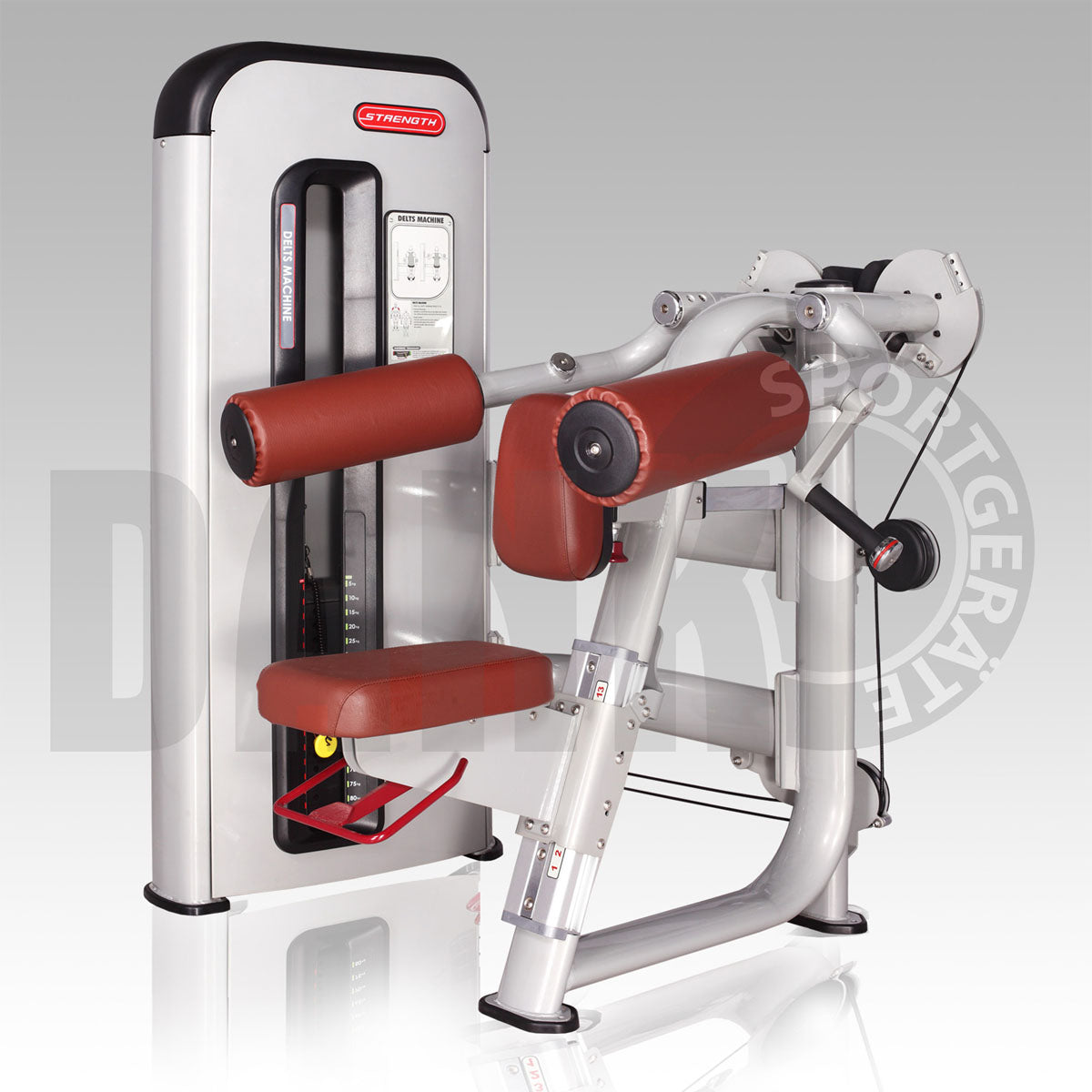 Danksport S-Line strength training equipment, equipment park with approximately 22 fitness machines and accessories, color silver, upholstery brown - New equipment / exhibition equipment
