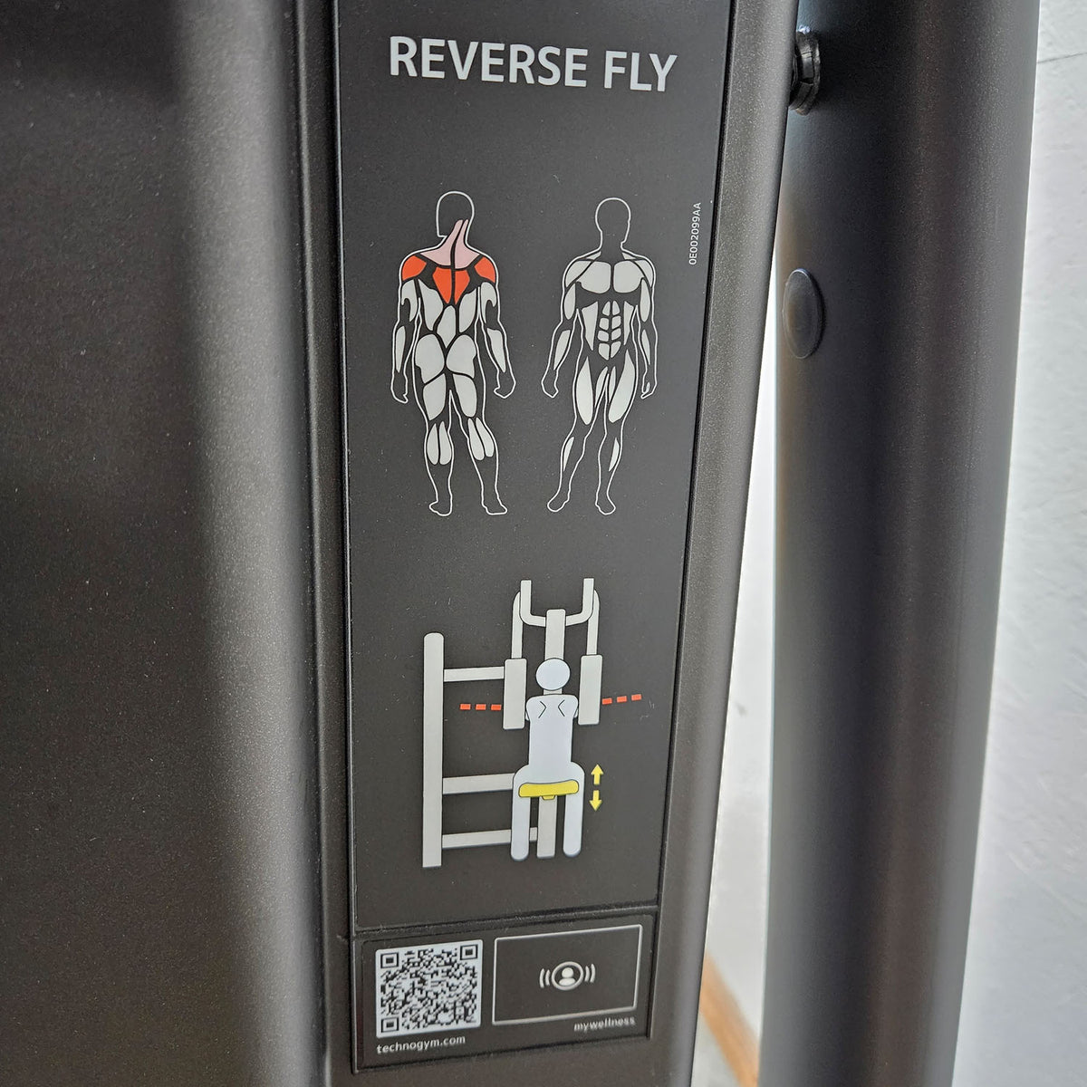 Technogym Selection Pro Reverse Fly, Butterfly Reverse, Rear Delt, Farbe Schwarz, gebraucht, überholter Zustand