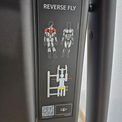 Technogym Selection Pro Reverse Fly, Butterfly Reverse, Rear Delt, Farbe Schwarz, gebraucht, überholter Zustand