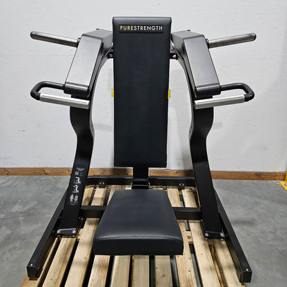 TechnoGym Pure Strength Shoulder Press, Schulterpresse Plate loaded, Farbe Schwarz, gebraucht - überholter Zustand