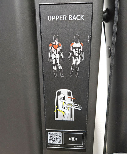 Technogym Selection Pro Upper Back, Rudern mit Bruststütze, Row, Farbe Schwarz, gebraucht, überholter Zustand