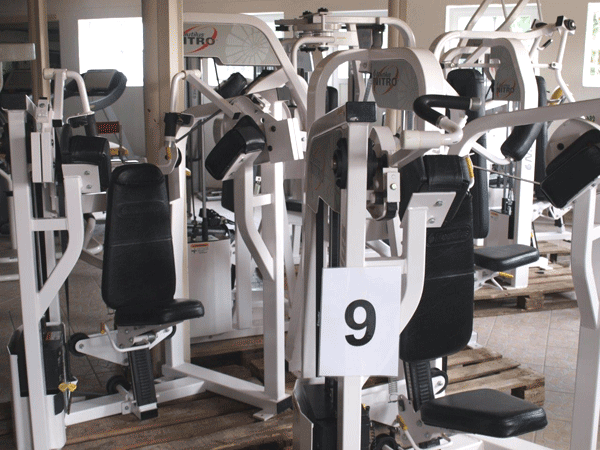 Nautilus Nitro Serie, Kraftgerätepark, 13 Fitnessstudio Geräte, Weiß, gebraucht