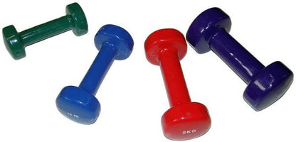 Gymnastikhanteln, 0,5 kg - 5,0 kg, Vinyl, farbig, Stück
