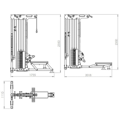 ATX Trinity Tower - Ultimate Lat Pulldown Station 3 in 1