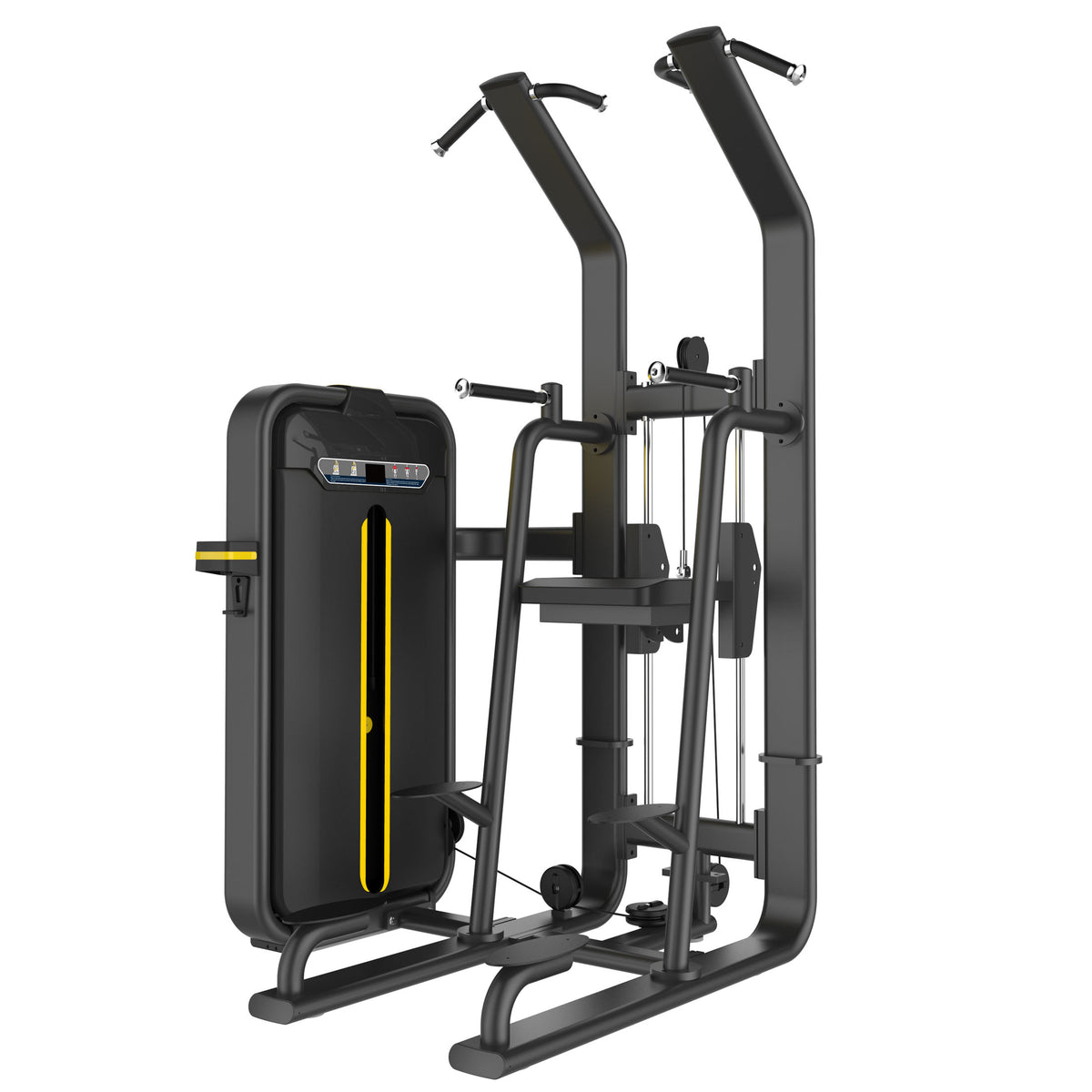 DankSport Dip Chin-Up Machine with Weight Support, Dip-Chin Assisted, Color Black - NEW