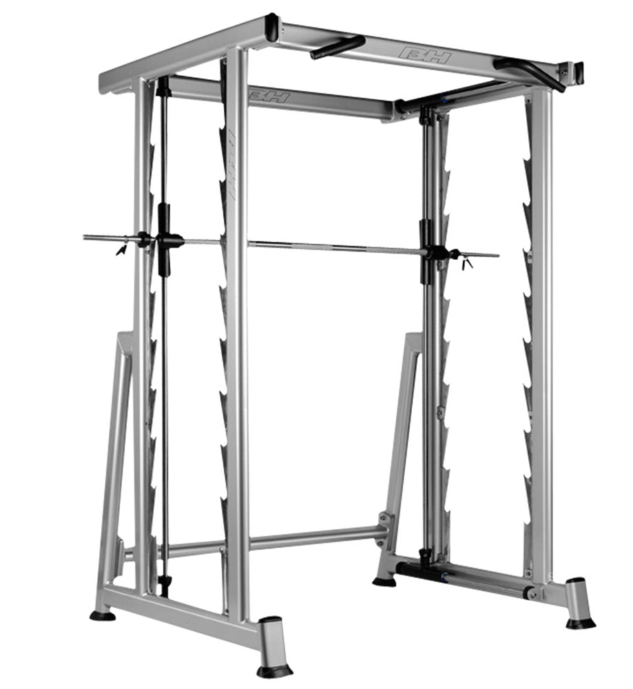 BH Fitness Max Rack LD400 / XD400EI, Multipresse, Power / Squat Rack, Silber, gebraucht