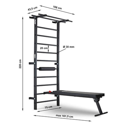 ATX Wall Bar Gym / Sprossenwand mit Bank