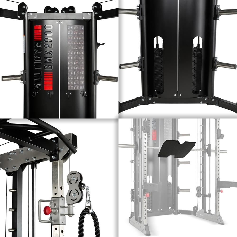 ATX Multigym GMX-2000 mit 2 x 90 KG Steckgewichten und Beinpresse